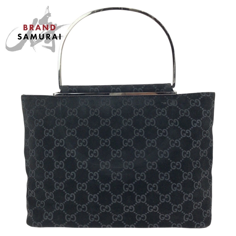 GUCCI GG black suede handbag tote bag